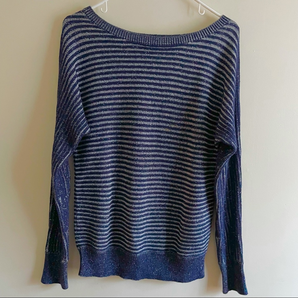 GAP womens cotton striped oversized boat neck sweater size x small